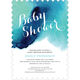 Blue Watercolor Shower Invitations Image 6 of 6